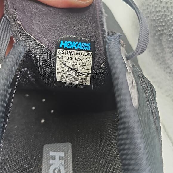 Hoka One One Mach 5 Black Castlerock Mens 9D Running Shoes Sneakers - Picture 8 of 8